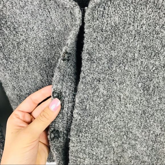 Free People shaggy gray wool cardigan sweater - Picture 5 of 7